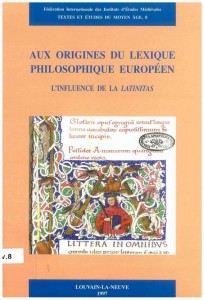 TEMA 8: Aux origines du lexique philosophique européen : l’influence de la latinitas