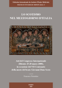 TEMA 52: Lo scotismo nel Mezzogiorno d’Italia