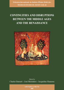 TEMA 48: Continuities and Disruptions Between the Middle Ages and the Renaissance