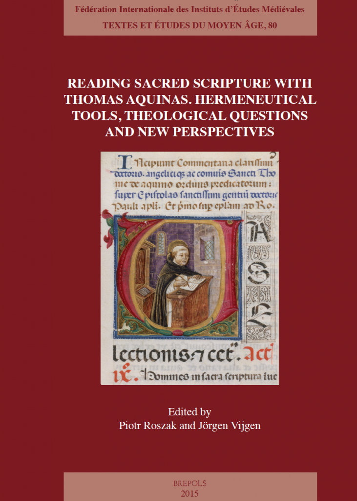 TEMA 80: Reading Sacred Scripture with Thomas Aquinas. Hermeneutical tools, theological questions and new perspectives