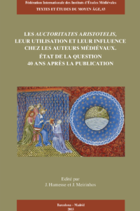 TEMA 83: Les Auctoritates Aristotelis, leur utilitation et leur influence chez les auters médiévaux