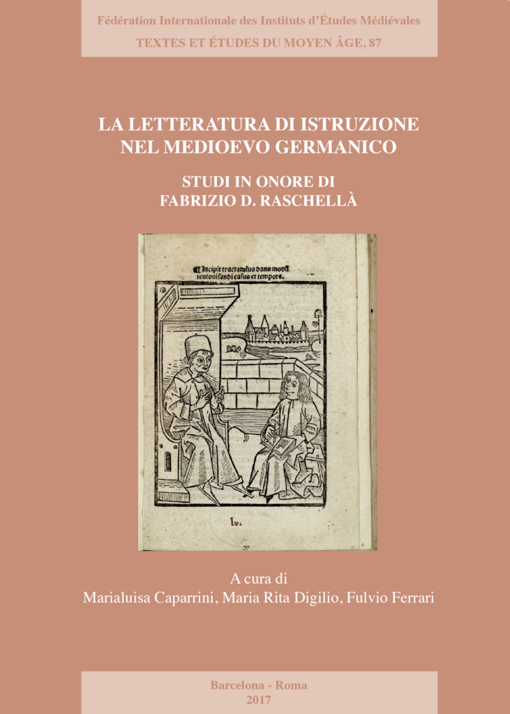 TEMA 87: La letteratura di istruzione nel medioevo germanico